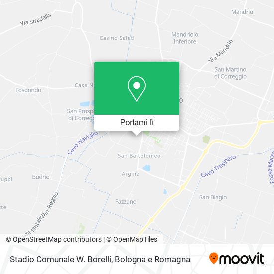 Mappa Stadio Comunale W. Borelli