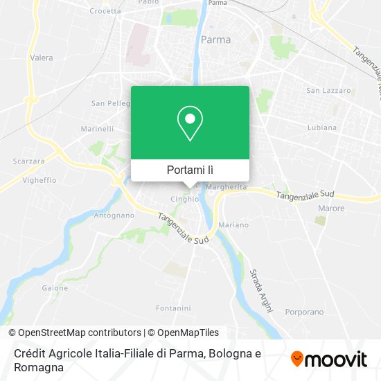 Mappa Crédit Agricole Italia-Filiale di Parma