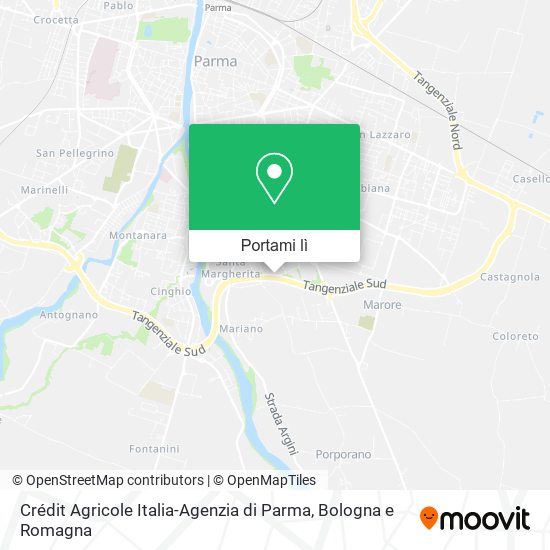 Mappa Crédit Agricole Italia-Agenzia di Parma