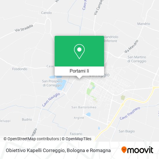 Mappa Obiettivo Kapelli Correggio