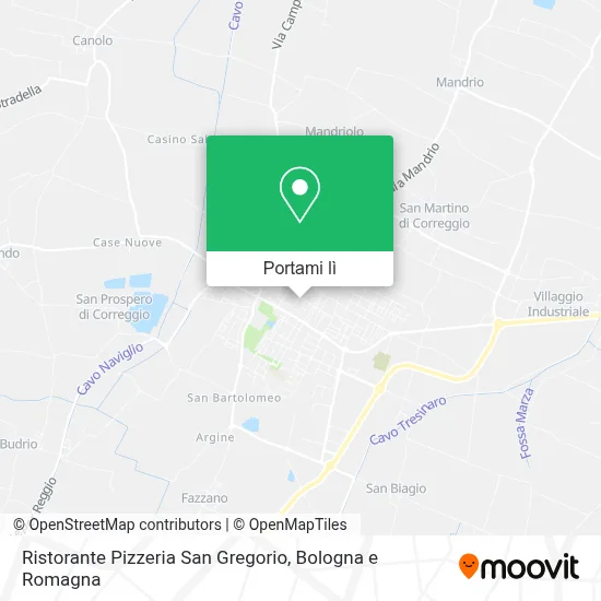 Mappa Ristorante Pizzeria San Gregorio