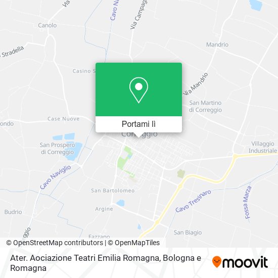Mappa Ater. Aociazione Teatri Emilia Romagna