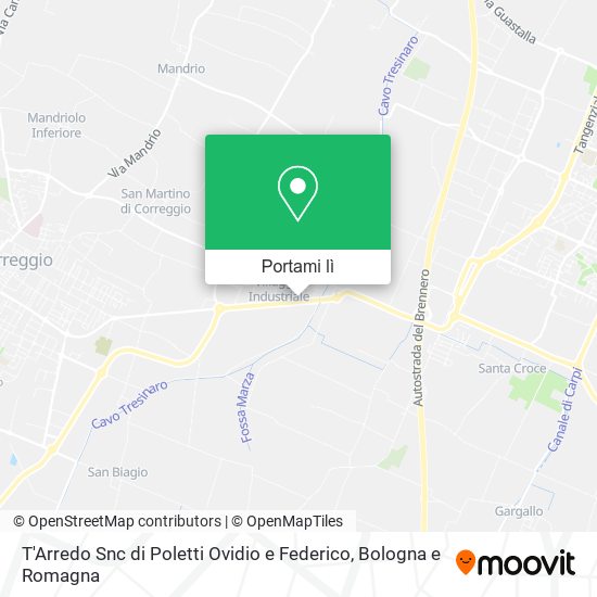 Mappa T'Arredo Snc di Poletti Ovidio e Federico