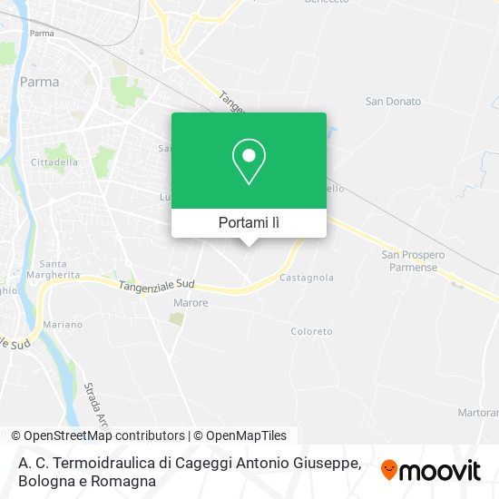 Mappa A. C. Termoidraulica di Cageggi Antonio Giuseppe