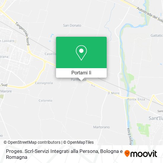 Mappa Proges. Scrl-Servizi Integrati alla Persona