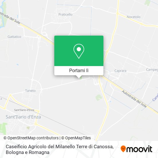 Mappa Caseificio Agricolo del Milanello Terre di Canossa