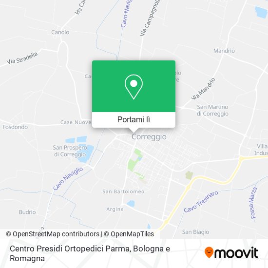 Mappa Centro Presidi Ortopedici Parma