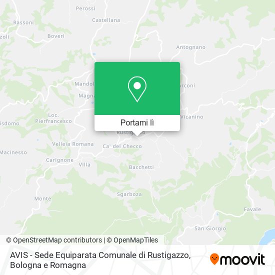 Mappa AVIS - Sede Equiparata Comunale di Rustigazzo