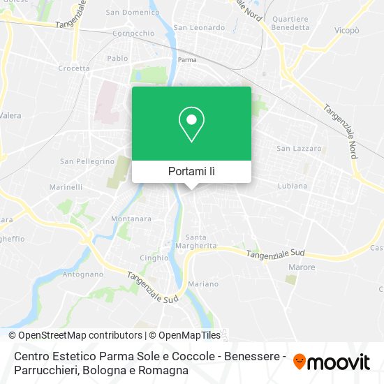 Mappa Centro Estetico Parma Sole e Coccole - Benessere - Parrucchieri