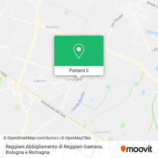 Mappa Reggiani Abbigliamento di Reggiani Gaetana