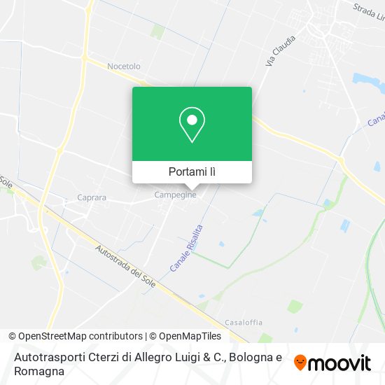 Mappa Autotrasporti Cterzi di Allegro Luigi & C.