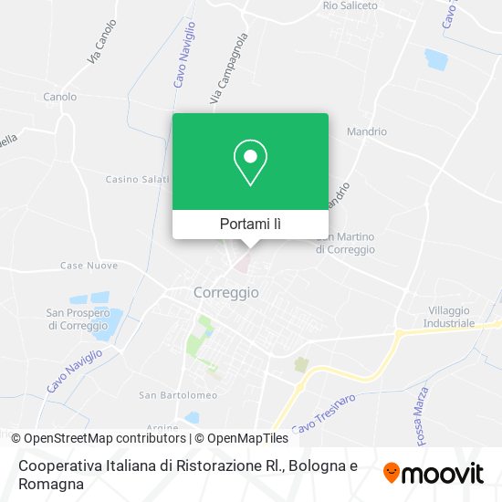 Mappa Cooperativa Italiana di Ristorazione Rl.