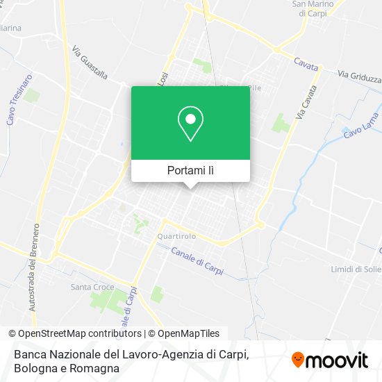 Mappa Banca Nazionale del Lavoro-Agenzia di Carpi