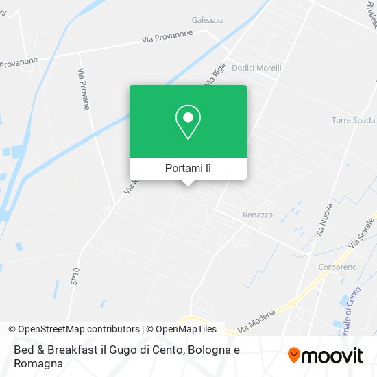 Mappa Bed & Breakfast il Gugo di Cento