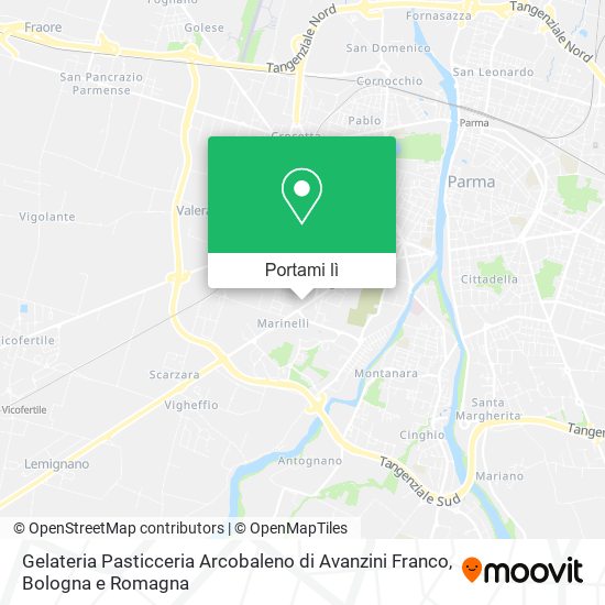 Mappa Gelateria Pasticceria Arcobaleno di Avanzini Franco
