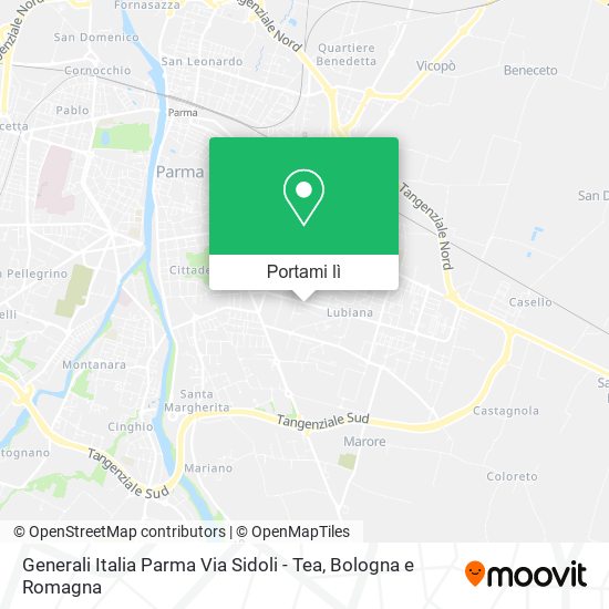 Mappa Generali Italia Parma Via Sidoli - Tea