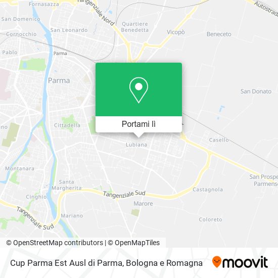 Mappa Cup Parma Est Ausl di Parma