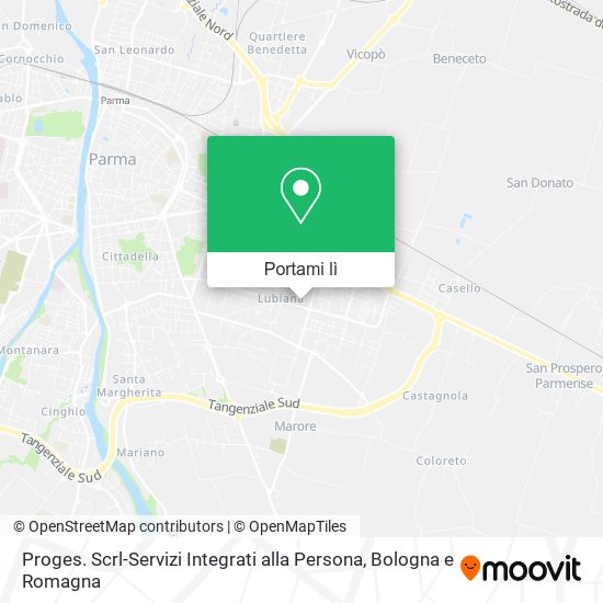 Mappa Proges. Scrl-Servizi Integrati alla Persona