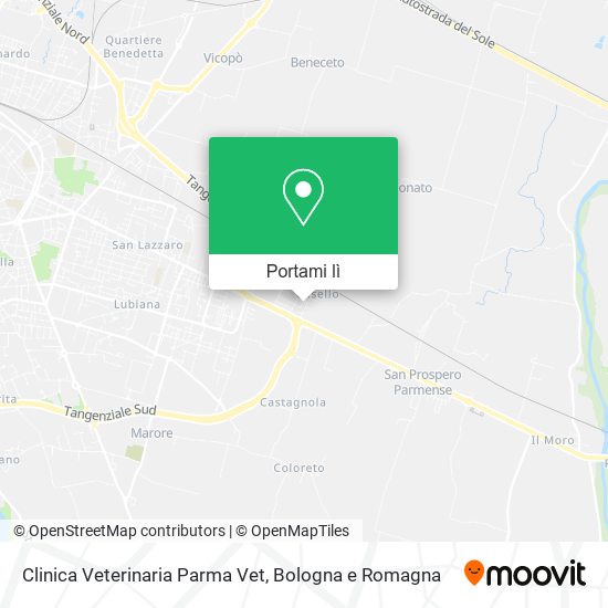 Mappa Clinica Veterinaria Parma Vet