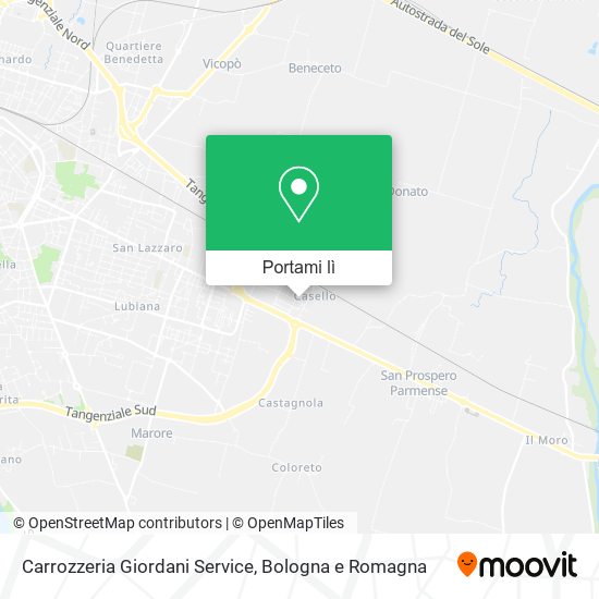 Mappa Carrozzeria Giordani Service