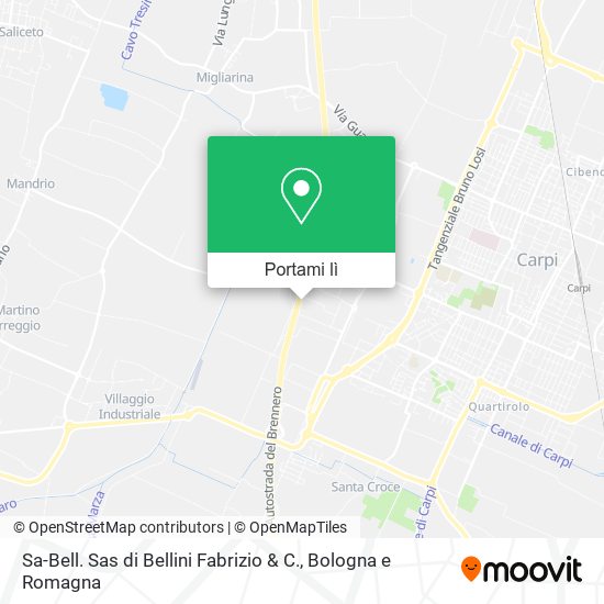 Mappa Sa-Bell. Sas di Bellini Fabrizio & C.