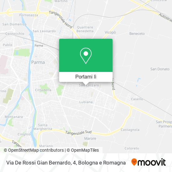 Mappa Via De Rossi Gian Bernardo, 4