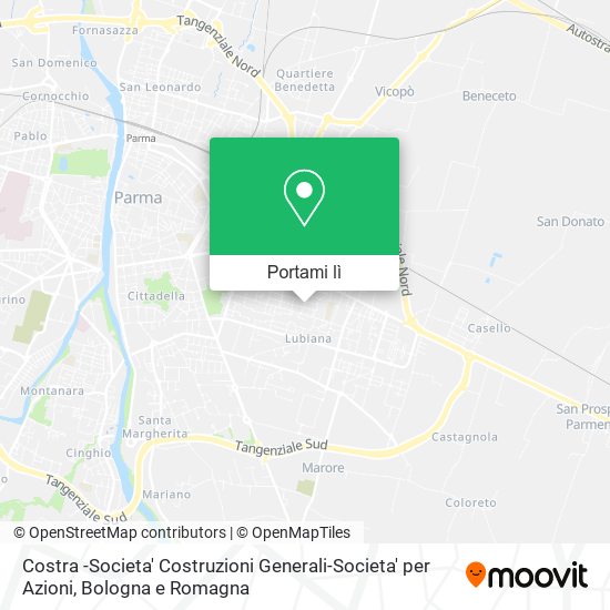 Mappa Costra -Societa' Costruzioni Generali-Societa' per Azioni