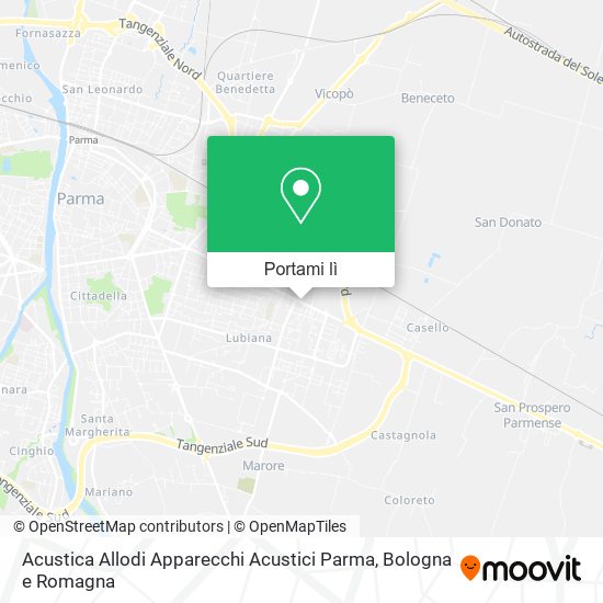 Mappa Acustica Allodi Apparecchi Acustici Parma