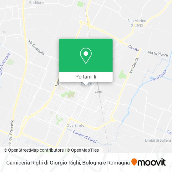 Mappa Camiceria Righi di Giorgio Righi