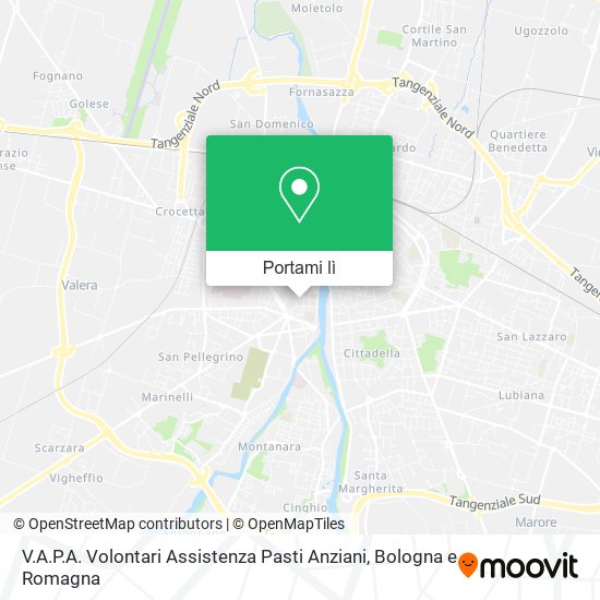 Mappa V.A.P.A. Volontari Assistenza Pasti Anziani