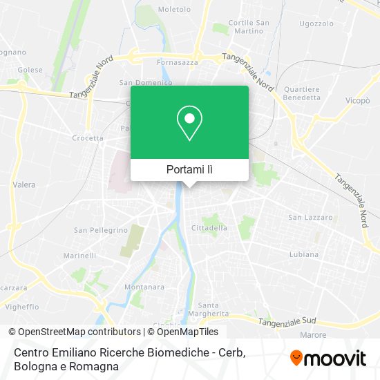 Mappa Centro Emiliano Ricerche Biomediche - Cerb