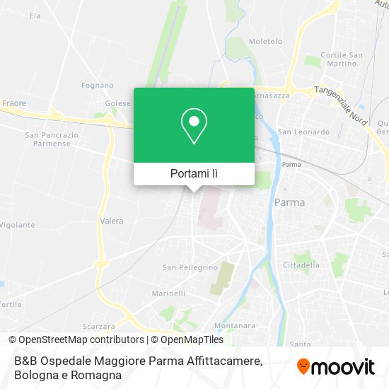 Mappa B&B Ospedale Maggiore Parma Affittacamere