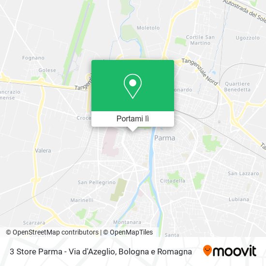 Mappa 3 Store Parma - Via d'Azeglio