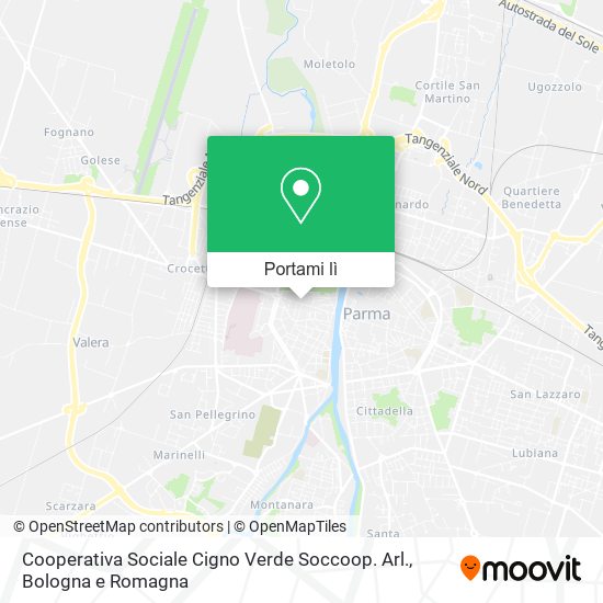Mappa Cooperativa Sociale Cigno Verde Soccoop. Arl.