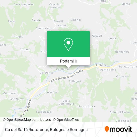 Mappa Ca del Sartú Ristorante