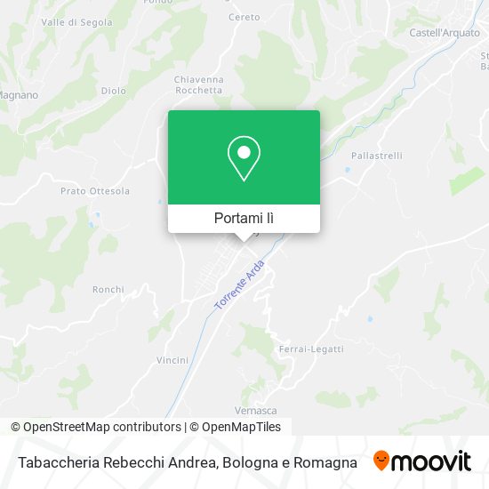 Mappa Tabaccheria Rebecchi Andrea