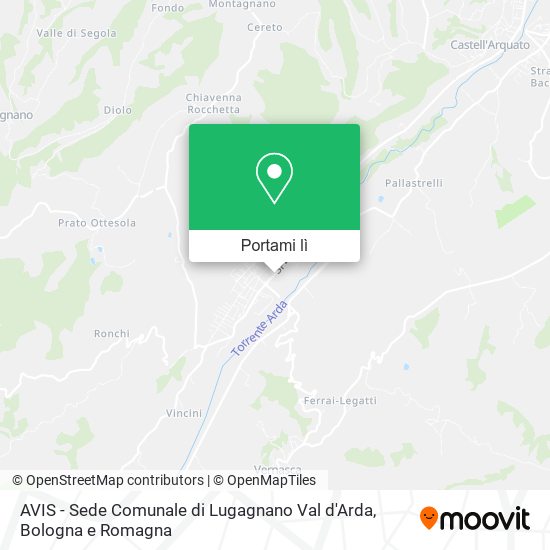 Mappa AVIS - Sede Comunale di Lugagnano Val d'Arda