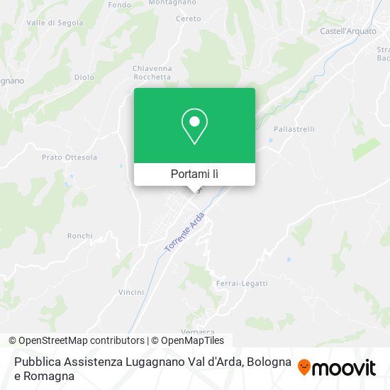 Mappa Pubblica Assistenza Lugagnano Val d'Arda