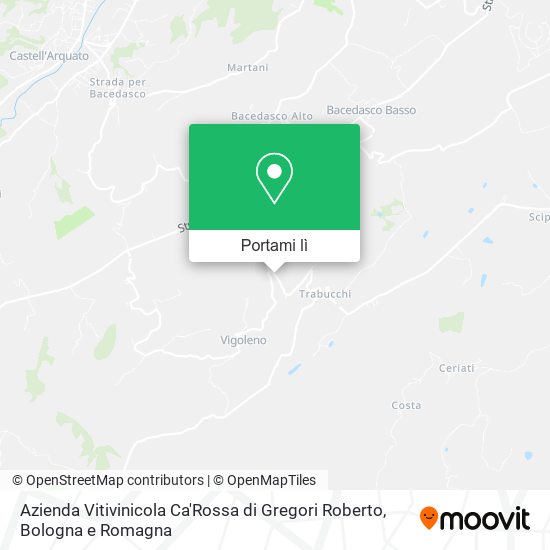 Mappa Azienda Vitivinicola Ca'Rossa di Gregori Roberto