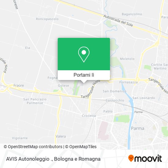 Mappa AVIS Autonoleggio .
