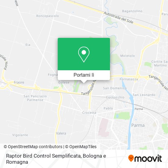 Mappa Raptor Bird Control Semplificata