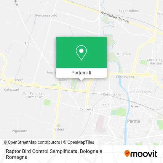 Mappa Raptor Bird Control Semplificata