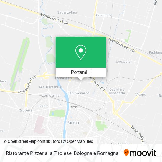 Mappa Ristorante Pizzeria la Tirolese