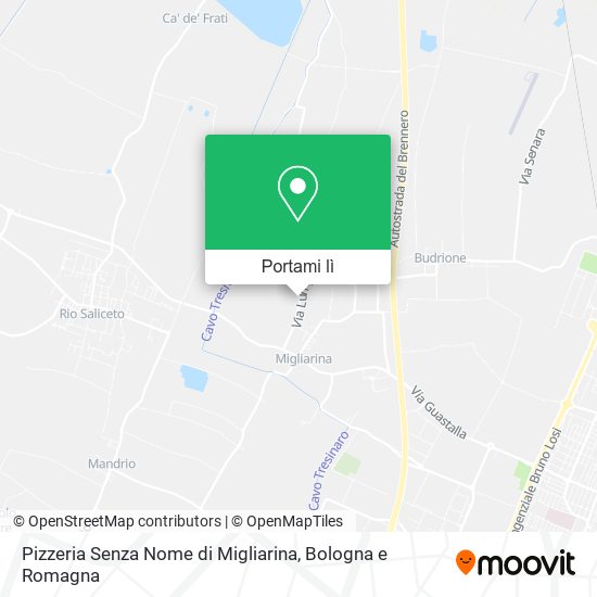 Mappa Pizzeria Senza Nome di Migliarina