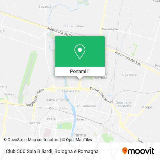 Mappa Club 500 Sala Biliardi