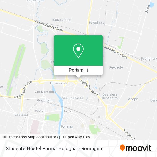 Mappa Student's Hostel Parma