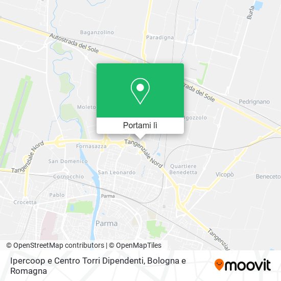Mappa Ipercoop e Centro Torri Dipendenti