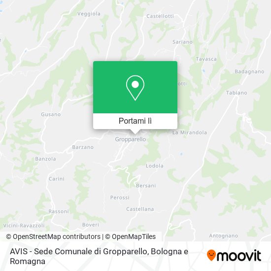 Mappa AVIS - Sede Comunale di Gropparello
