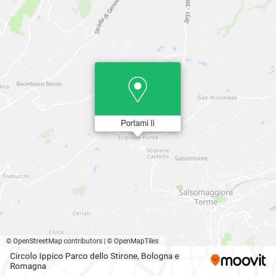 Mappa Circolo Ippico Parco dello Stirone