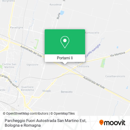 Mappa Parcheggio Fuori Autostrada San Martino Est